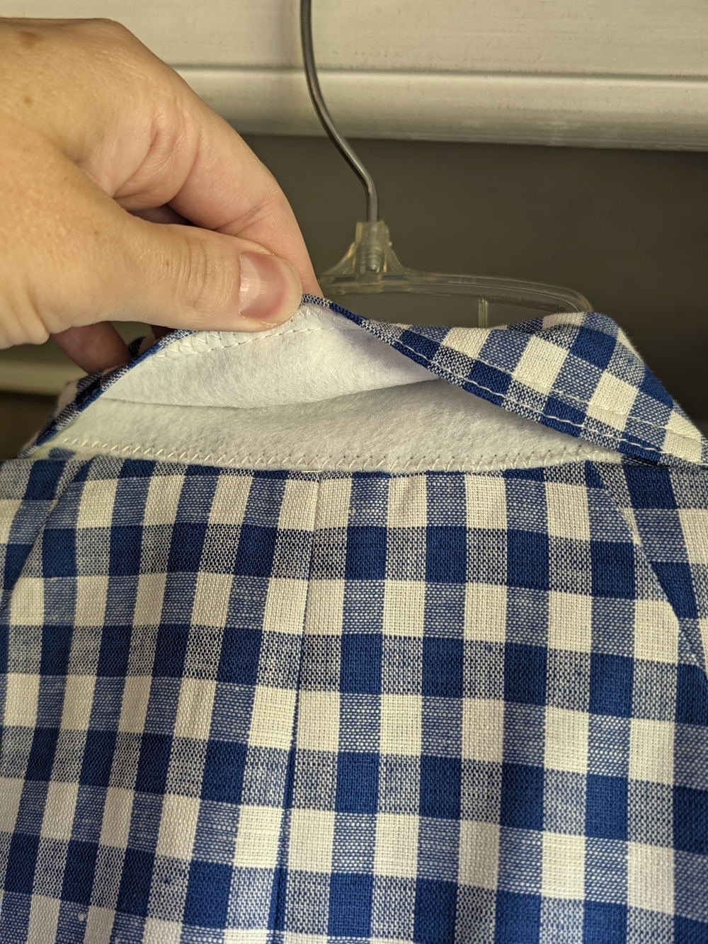 J.Crew Factory Gingham Schoolboy Linen Blazer Blue White Size 8 NWT - Picture 4 of 11